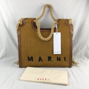 Marni Marcel North-South Tote Bag /MARNI MARCEL RAFFIA NORTH SOUTH ROPE TOTE BAG